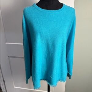 Pure amici cashmere blue cape poncho